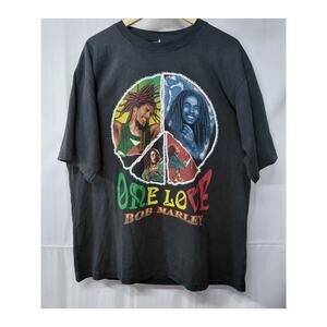 Island Expressions Bob Marley One Love Graphic T-Shirt see measurements